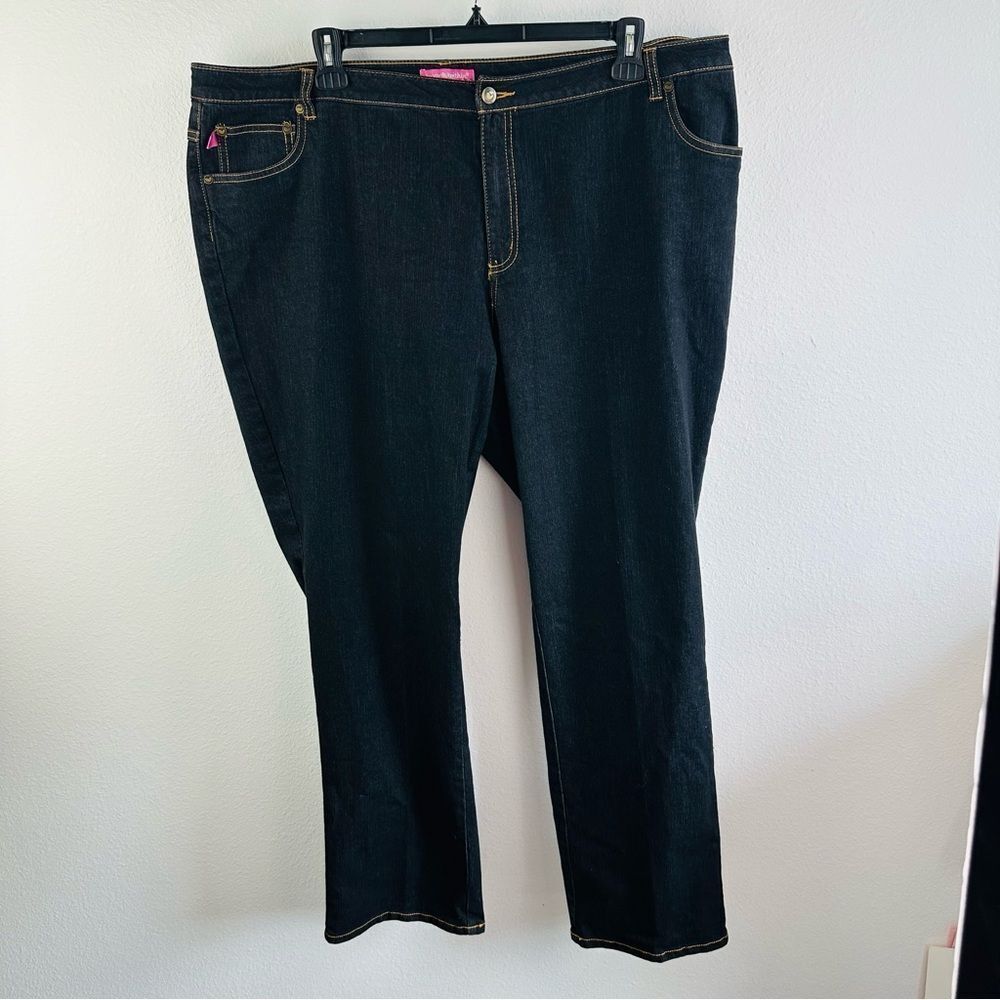 Woman Within Black Denim Jeans Size 24W Tall‎